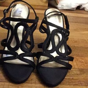 7 strappy Black heels